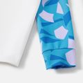 Activewear Toddler Gir/Boy Geometric Print Long Raglan Sleeve Tee Blue image 5