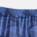 Activewear Kid Boy Camouflage Print Breathable Elasticized Pants Deep Blue image 4