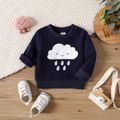 Baby Boy/Girl Cloud Embroidered Long-sleeve Pullover Sweatshirt Tibetanblue image 3