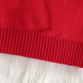 Christmas Baby Boy/Girl Deer & Snowflake Pattern Long-sleeve Colorblock Knitted Sweater Red image 5