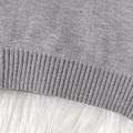 Christmas Baby Boy/Girl Deer & Snowflake Pattern Long-sleeve Colorblock Knitted Sweater Grey