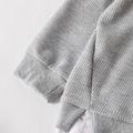 Toddler Boy Faux-two Solid Color Waffle Pullover Sweatshirt Grey image 5