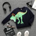 Kid Boy 3D Animal Dinosaur Print Pullover Sweatshirt Tibetanblue image 1
