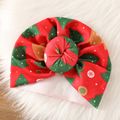 3-pack Baby / Toddler Christmas Turban Hat & Headband & Hair Clip (Pattern Position Random) Red image 3