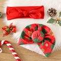 3-pack Baby / Toddler Christmas Turban Hat & Headband & Hair Clip (Pattern Position Random) Red image 1