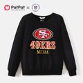 NFL Family Matching 100% Cotton Long-sleeve Graphic Black Sweatshirts (San Francisco 49ers) Black image 5