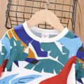Toddler Boy Animal Print Colorblock Pullover Sweatshirt Multi-color image 3