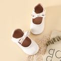 Toddler / Kid Bow Decor Hollow Out Detail White Mary Jane Shoes White image 3