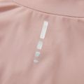 Activewear Kid Girl Stand Collar Zipper Design Solid Color Long-sleeve Tee Pink image 3