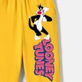 Looney Tunes Toddler Girl/Boy 100% Cotton Letter Print Elasticized Pants Pale Yellow