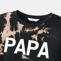 100% Cotton Family Matching Long-sleeve Letter Print Tie Dye Pullover Sweatshirts Colorful image 2