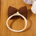 3-pack Bowknot Decor Stretchy Hair Ties for Girls Coffee