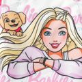 Barbie 2pcs Kid Girl Letter Print Ruffled Long-sleeve Tee and Pants Pajamas Set White image 3