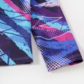 Activewear Kid Girl Tie Dyed Breathable Long Raglan Sleeve Tee Colorful image 5