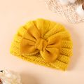 Baby / Toddler Bow Decor Knitted Beanie Hat Yellow image 3