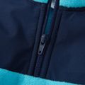 Activewear Kid Boy Colorblock Polar Fleece Zipper Design Stand Collar Sweatshirt Lakeblue image 4