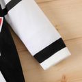 Baby Boy/Girl Raglan-sleeve Letter Print Button Front  Jumpsuit Black