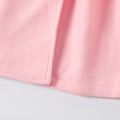 Kid Girl Leopard Print Splice Double Breasted Coat Pink image 5