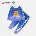 PAW Patrol 2pcs Toddler Girl/Boy Letter Print Pullover Sweatshirt and Pants Set Blue image 1