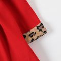 Zweireihiger Mantel mit Leopardenmuster für Kinder und Mädchen rot image 5