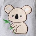 2pcs Baby Boy/Girl 95% Cotton Long-sleeve Koala Graphic Romper and Pants Set Lightgrey