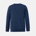 Activewear Kid Boy Solid Color Pullover Sweatshirt Blue image 5