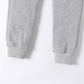 Kid Boy Casual Face Graphic Print Fleece Lined Elasticized Pants Grey image 5