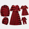 Look de família Manga comprida Conjuntos de roupa para a família Conjuntos vermelho preto image 2