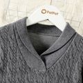 Kid Boy Preppy style Textured Grey Knit Sweater Grey image 5