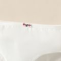 Kid Girl Bowknot Decor Solid Color Cotton Underwear Briefs White image 4