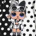 L.O.L. SURPRISE! Toddler Girl Polka dots Colorblock Ruffled Long-sleeve Dress Black image 3