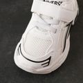 Toddler Boys Two Tone Striped Mesh Breathable Chunky Sneakers White image 4