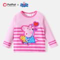 Peppa Pig 1 Stück Kleinkinder Unisex Kindlich Schwein Langärmelig T-Shirts rosa image 1
