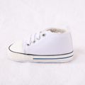 Baby / Toddler Fleece Lined Lace Up Front Prewalker Shoes White image 4
