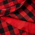 Family Matching Red Plaid Belted Tank Dresses and Spliced Long-sleeve Polo Shirts Sets ColorBlock image 5