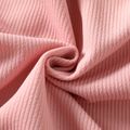 2pcs Kid Girl Fleece Splice Doll Collar Pink Jacket and Flared Pants Set Pink image 5