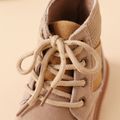 Toddler / Kid Colorblock Lace Up Front Boots Beige image 4