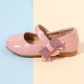 Toddler / Kid Glitter Bow Decor Pink Mary Jane Shoes Pink image 1