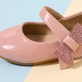 Toddler / Kid Glitter Bow Decor Pink Mary Jane Shoes Pink image 3