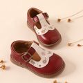 Toddler / Kid Floral Embroidered Flats Shoes Burgundy image 1