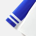 Justice League Kid Boy Logo Print Long Raglan Sleeve Tee Blue image 5