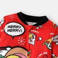 Looney Tunes Baby Boy/Girl Christmas Graphic Long-sleeve Zipper Jumpsuit Red image 4