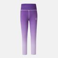 Activewear Toddler Girl Gradient Color High Waist Leggings Blue image 2