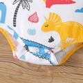 100% Cotton 2pcs Baby Boy Allover Colorful Dinosaur Print Long-sleeve Romper with Hat Set Colorful image 4