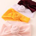 2-pack Top Knot Plush Headband for Girls Orange
