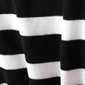 Kid Boy/Kid Girl Stripe Button Design Cardigan Sweater Black/White image 5