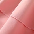 2pcs Kid Girl Layered Belted Pink Slip Dress and Black Cardigan Set Pink image 3