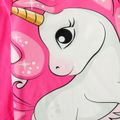 2pcs Kid Girl Unicorn Print Long-sleeve Tee and Polka dots Pants Pajamas Sleepwear Set Pink image 3