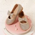 Toddler / Kid Allover Glitter Decor Bow Mary Jane Shoes Gold image 2