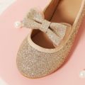 Toddler / Kid Allover Glitter Decor Bow Mary Jane Shoes Gold image 4